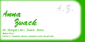 anna zwack business card